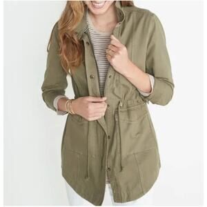 Marine Layer Elle Utility Zip Jacket Green Womens Small